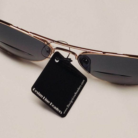 Design Line Aviator Sun Readers +1.50 Gold - Picture 3 of 16